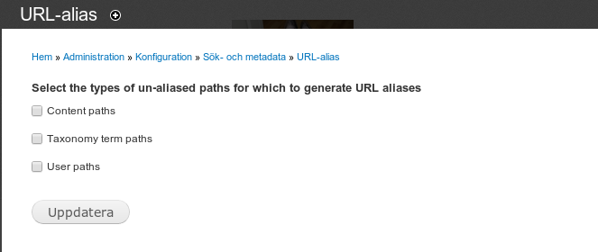 Drupal pathauto fliken bulk update
