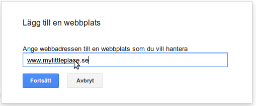Ange adressen att lägga till