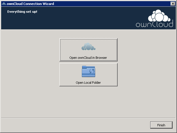 Installationen klar, påbörja synkroniseringen