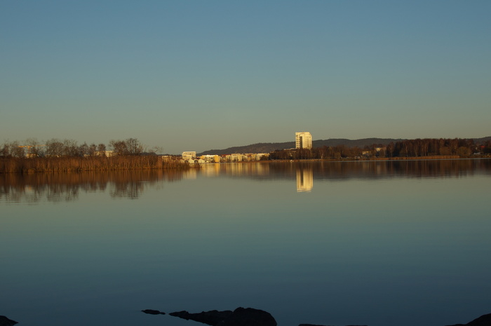Telia huset i solnedgång 