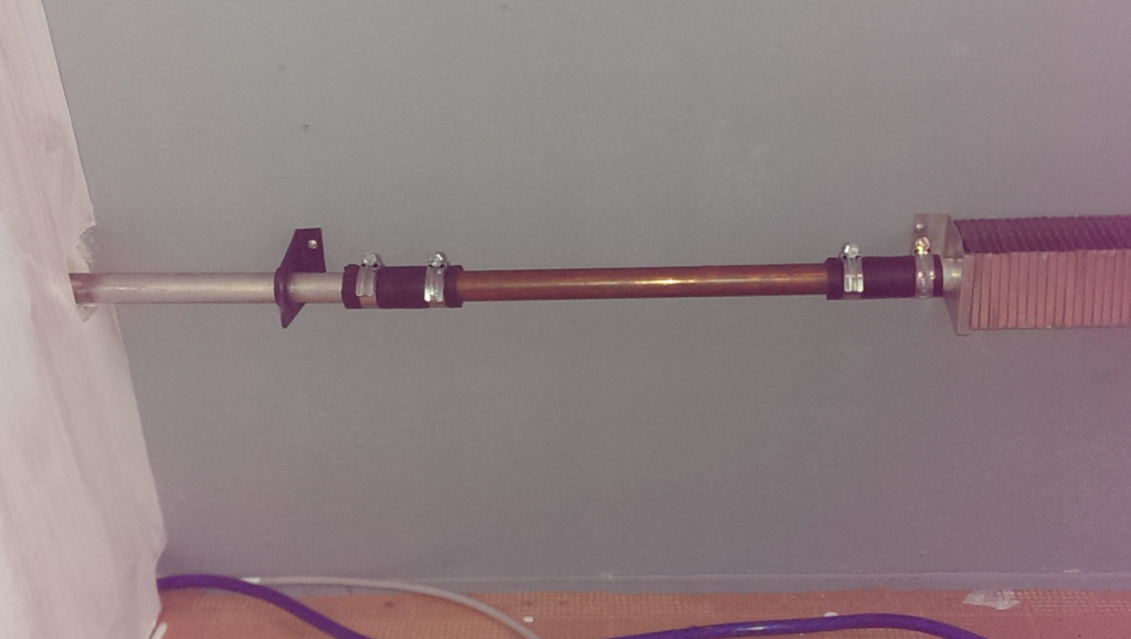 Lite skarvar på rören fick det bli för att de skulle räcka