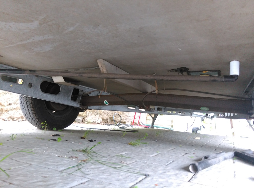 Avloppet under husvagnen