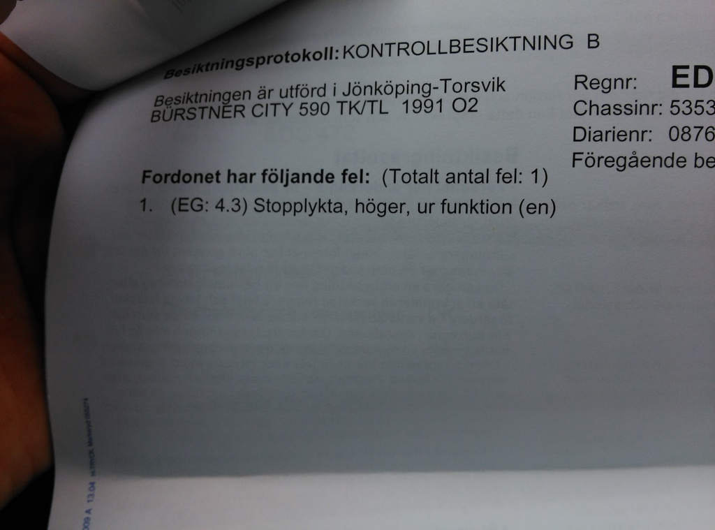 Besiktningsprotokoll