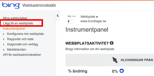 Inloggad befintlig användare Bing