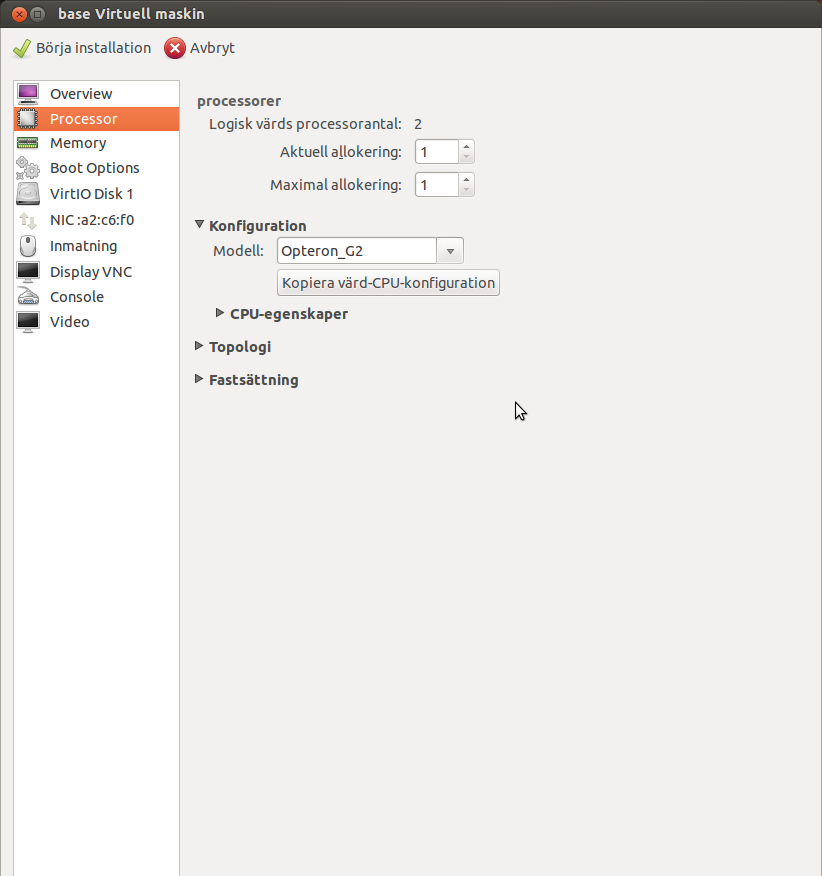 Kopiera värdens CPU