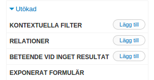 Under utökad, lägg till kontextuellt filter