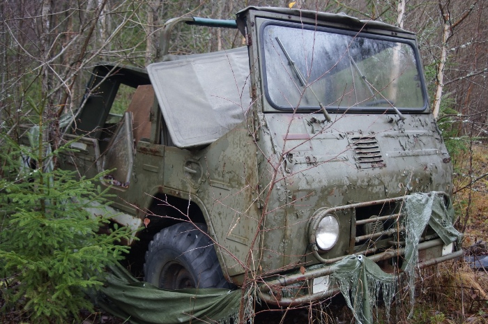 Militärfordonet från sidan