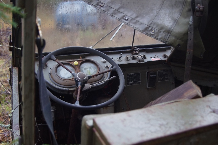 Kupen inne i militärfordonet