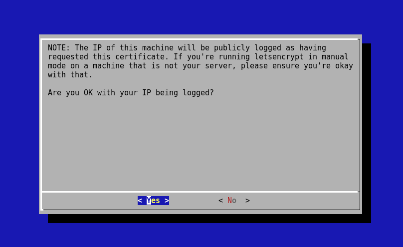 OK att ip-numret sparas?