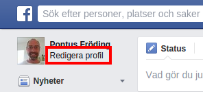 Klicka på redigera profil