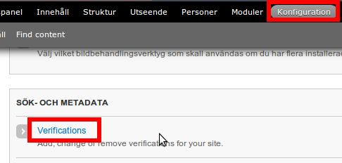 Verifierings inställningar