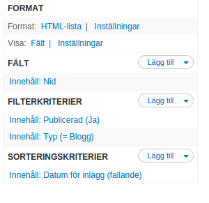 formatet på vyn bör vara html