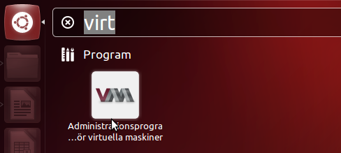 Starta virt-manager