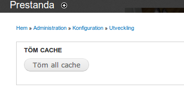 Töm cachen