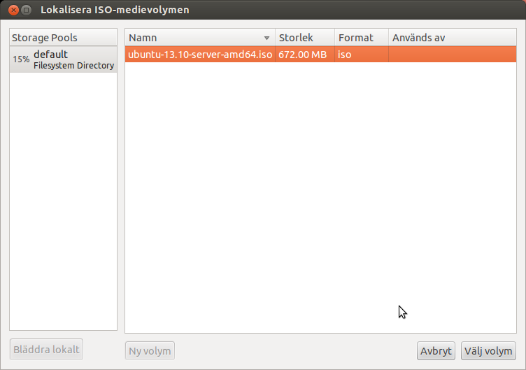 Välj installationsimagen